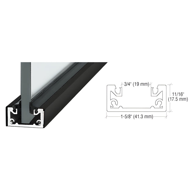 CRL Matte Black 240" Shallow U-Channel