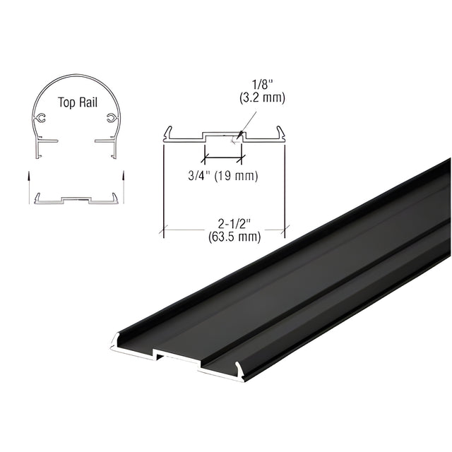 CRL Matte Black 241" Top Rail Infill for Pickets