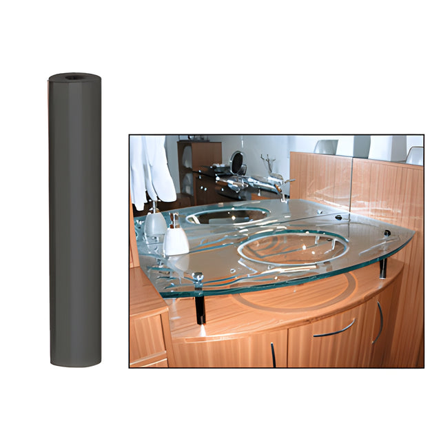 CRL Matte Black 3/4" Diameter by 4" Long Standoff Base