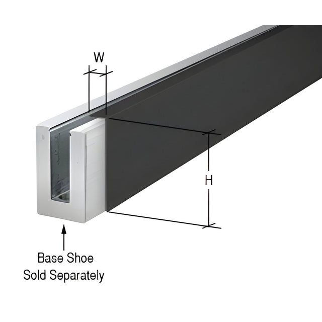 CRL Matte Black 3 m Cladding for L56S, L21S, and L25S Series Square Aluminum Base Shoe