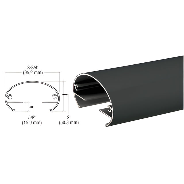 CRL Matte Black 350X Series 241" Top Rail