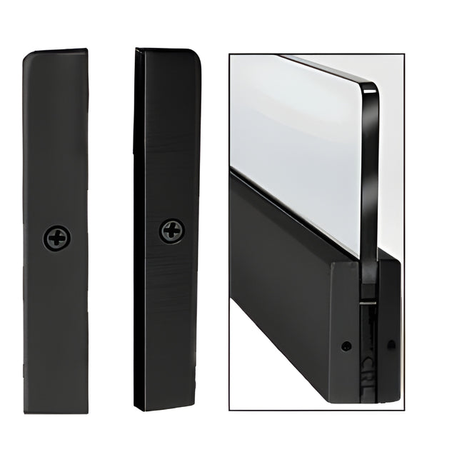 CRL Matte Black 4" Split Square End Cap