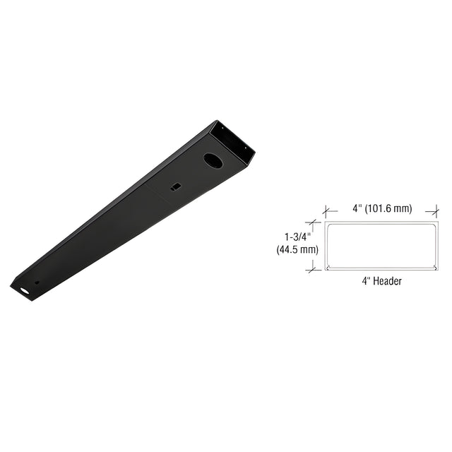 CRL Matte Black 4" x 82.5" Double Door Header