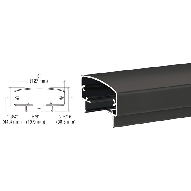 CRL Matte Black 400 Series 241" Top Rail