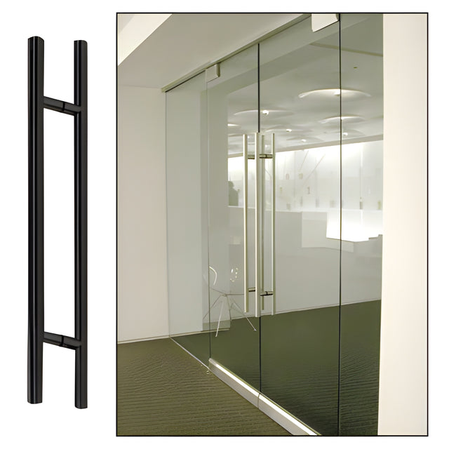 CRL Matte Black 42" Extra Length Ladder Style Back-to-Back Pull Handle