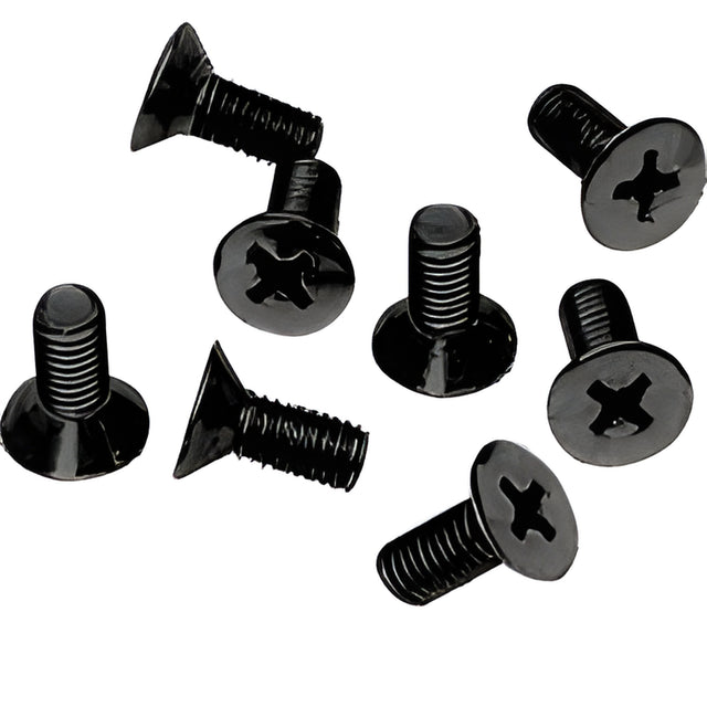 CRL Matte Black 6 x 15 mm Cover Plate Flat Head Phillips Screws