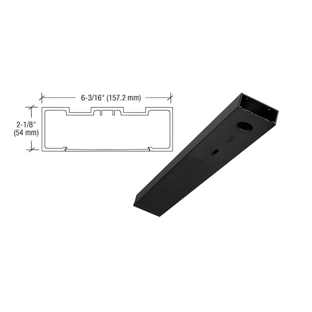 CRL Matte Black 6" x 36" Single Door Header