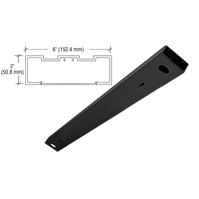 CRL Matte Black 6" x 72" Double Door Header