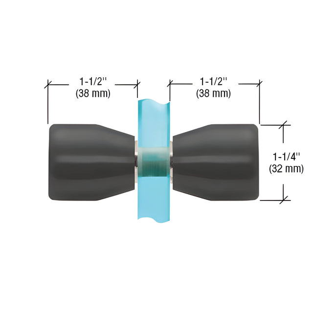 CRL Matte Black Back-to-Back Bow-Tie Style Knobs