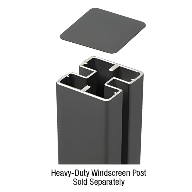 CRL Matte Black Cap for HD 180 Degree Center or End Posts