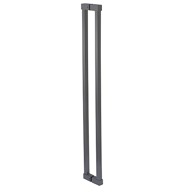 CRL Matte Black Cut To Size Glass Mounted Square Ladder Style Pull Handle with Square Mounting Posts