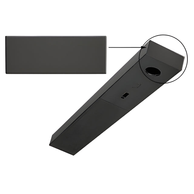 CRL Matte Black End Cap for 1-3/4" x 4-1/2" DCH Header