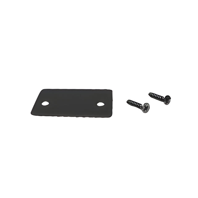 CRL Matte Black End Cap with Screws for Shallow U-Channel