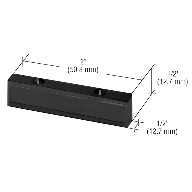 CRL Matte Black Header Mounted Single Door Stop