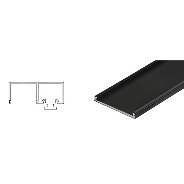 CRL Matte Black Header Snap-In Filler - 120" Length