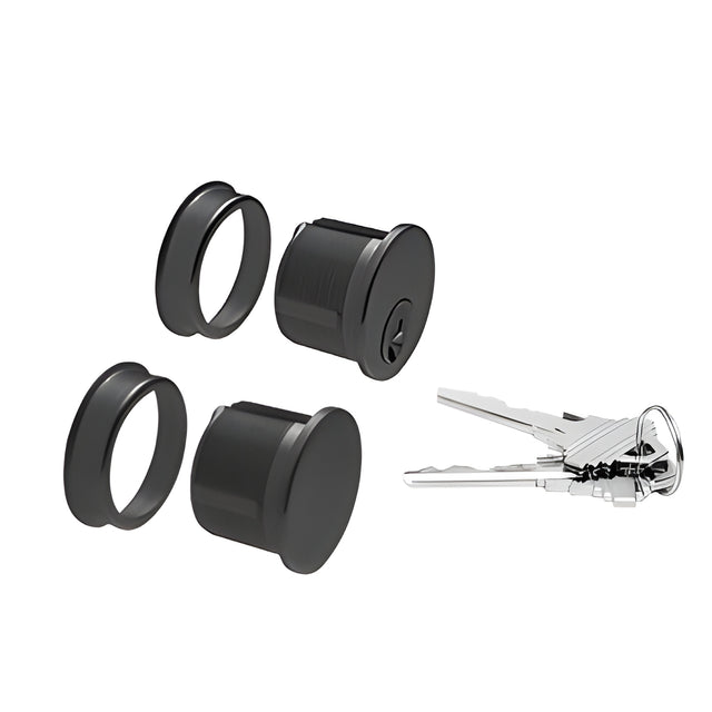CRL Matte Black Keyed Cylinder and Dummy Combo