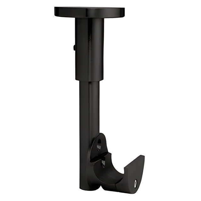 CRL Matte Black Laguna Top Sliding Tube Ceiling Mount Clamp