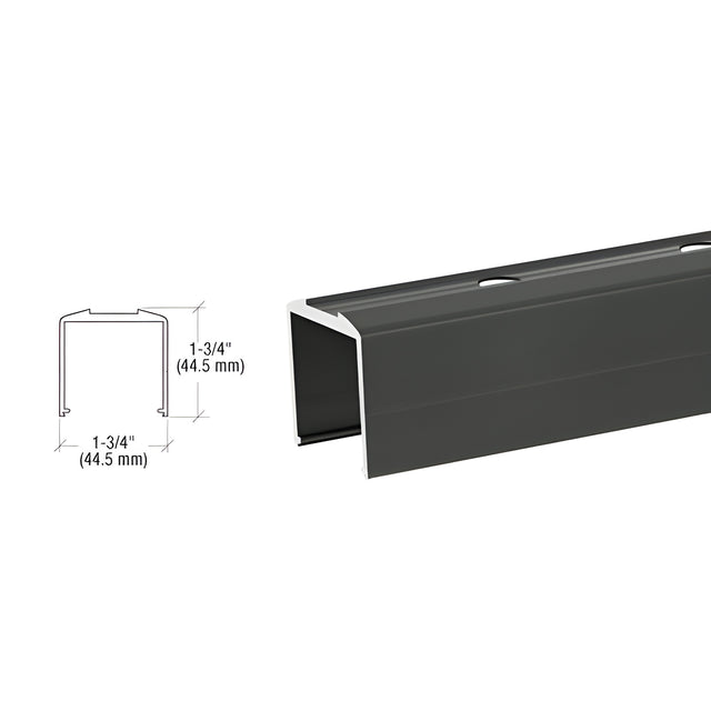 CRL Matte Black Pre-Punched Bottom Rail for Pickets