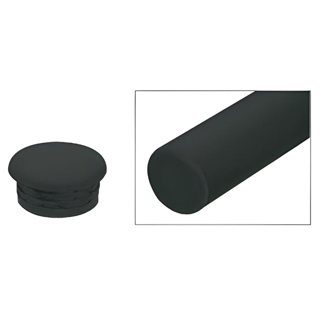 CRL Matte Black Quick Connect Color Match End Cap for 1-1/2" Diameter Tubing