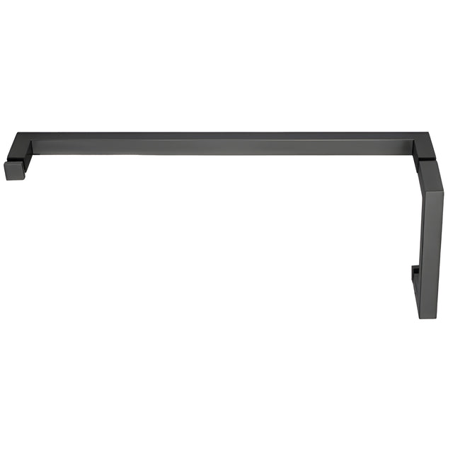 CRL Matte Black "SQ" Series Combination 8" Pull Handle 18" Towel Bar