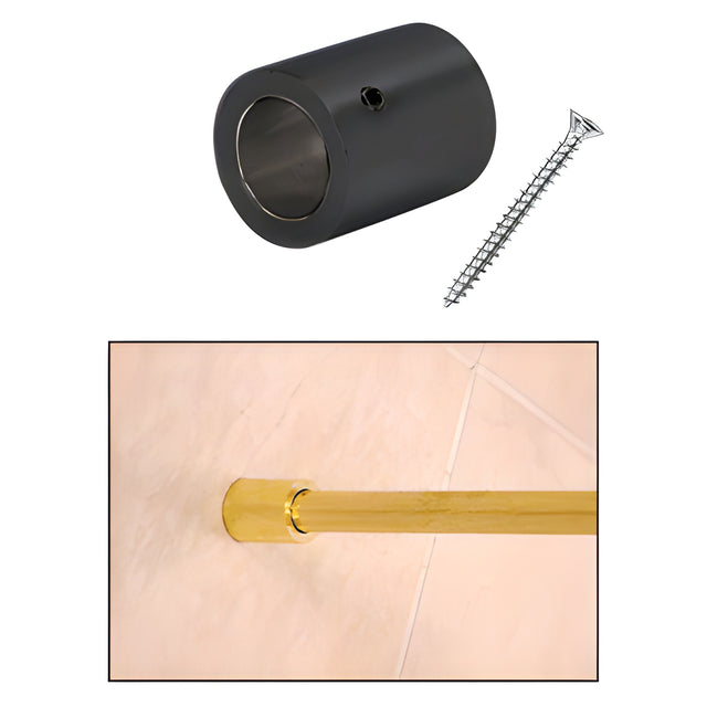 CRL Matte Black Slim Line Wall Mount Fitting