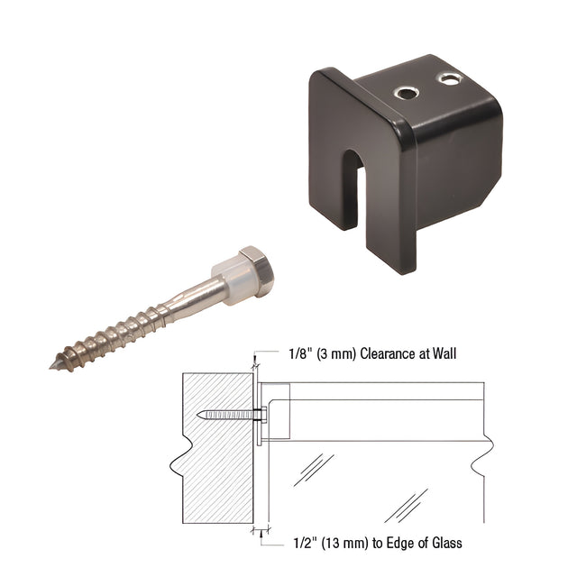 CRL Matte Black Stabilizing End Cap for L10 Series Cap Rail