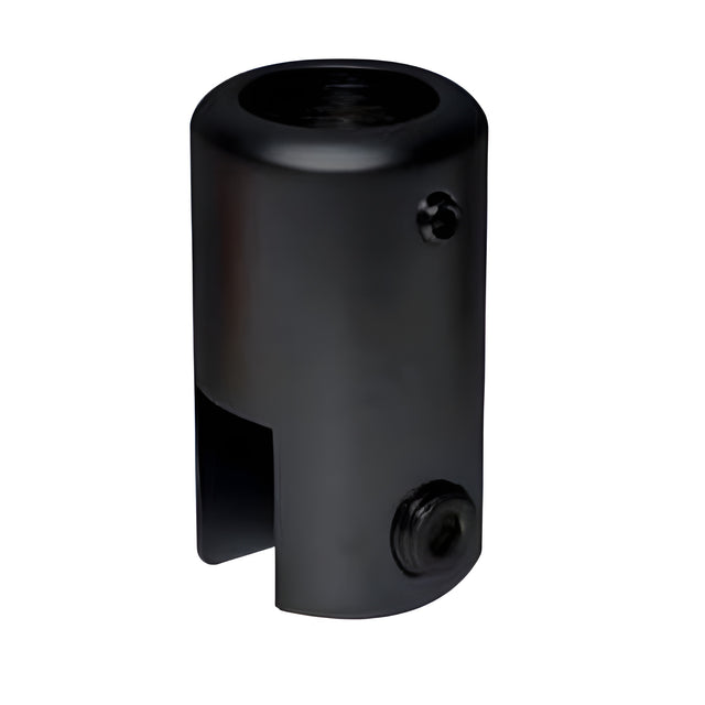 CRL Matte Black Support Bar Bracket for 3/8" to 1/2" Glass