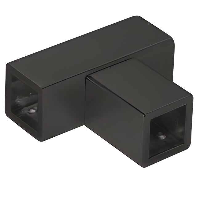 CRL Matte Black 'T' Junction Bracket for Square Bar