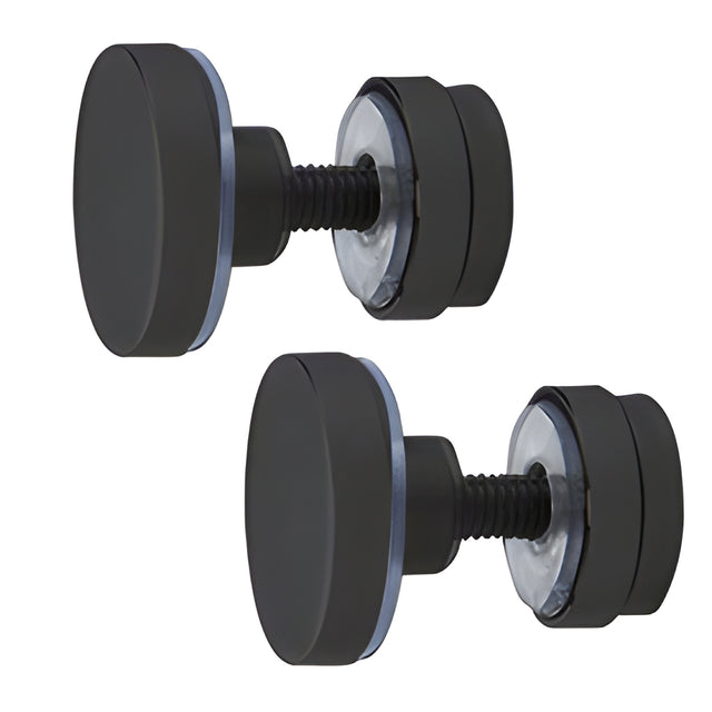 CRL Matte Black Track Holder Fittings for Fixed Panel - 2/Pk