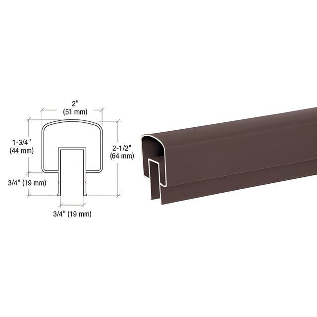 CRL Matte Bronze 100 Series 241" Top Rail