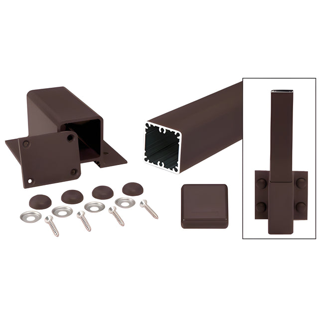 CRL Matte Bronze 100 Series 36" Fascia Mount Post Kit