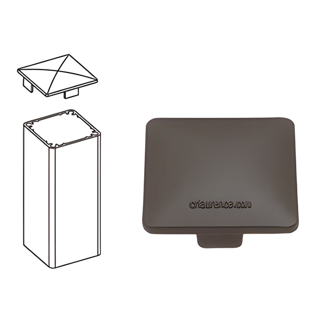 CRL Matte Bronze 100 Series Low Profile Post Cap