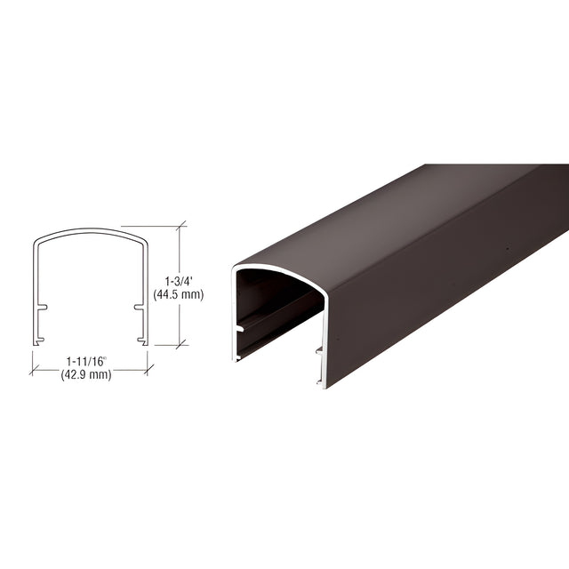 CRL Matte Bronze 200, 300, 350 and 400 Series 241" Long Horizontal Mid-Rail