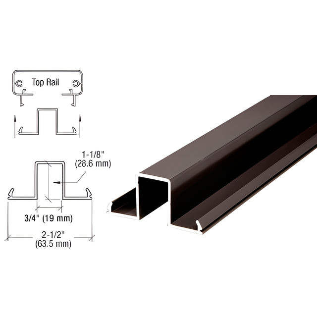CRL Matte Bronze 200, 300, 350, and 400 Series Glass Rail Infill