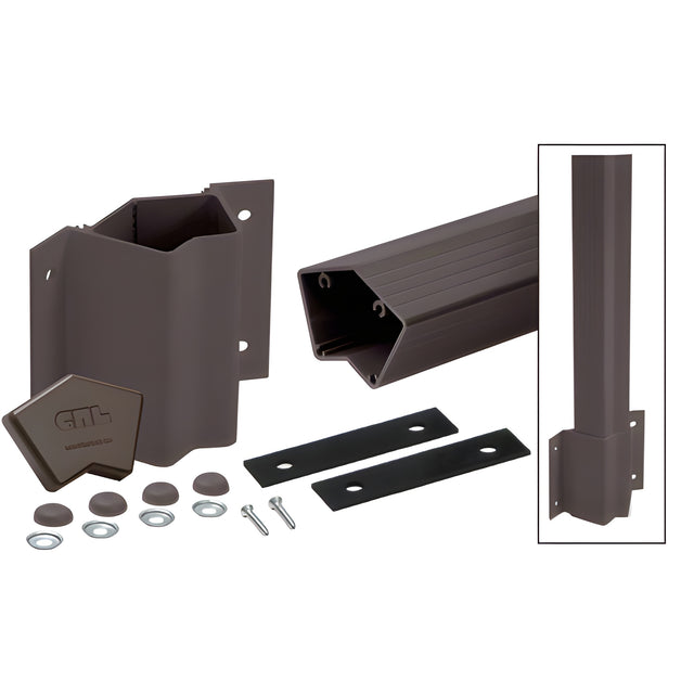 CRL Matte Bronze 36" Inside 135 Degree Fascia Mount Post Kit for 100 Series Rails