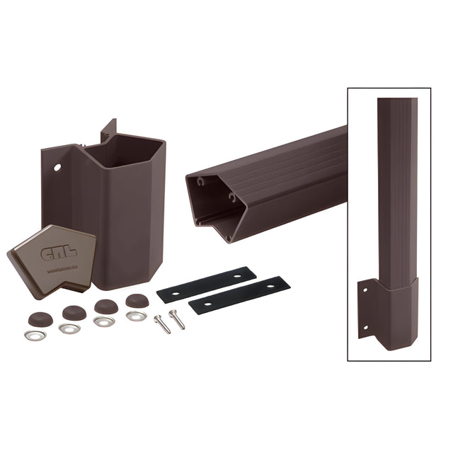 CRL Matte Bronze 36" Outside 135 Degree Fascia Mount Post Kit for 100 Series Rails