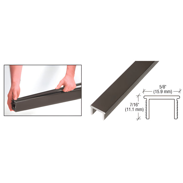 CRL Matte Bronze 60" Glass Barrier Post Filler
