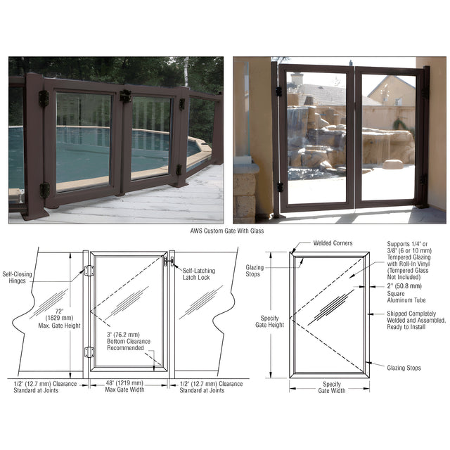 CRL Matte Bronze AWS Custom Gate System
