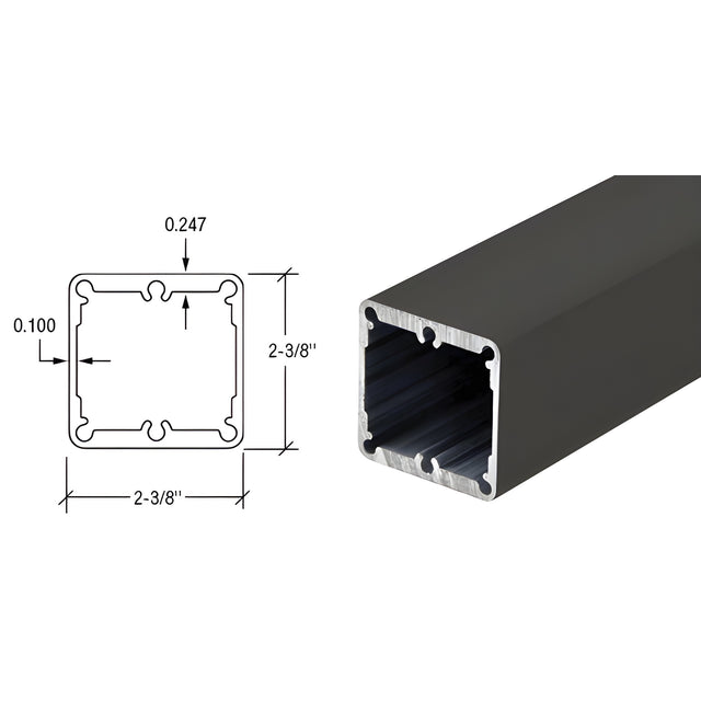 CRL Matte Bronze Heavy-Duty 241" Post Tubing