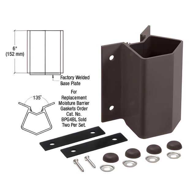 CRL Matte Bronze Outside 135 Degree Fascia Mounted Bracket