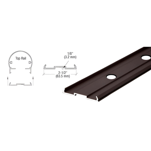 CRL Matte Bronze Pre-Punched 241" Top Rail Infill for Pickets