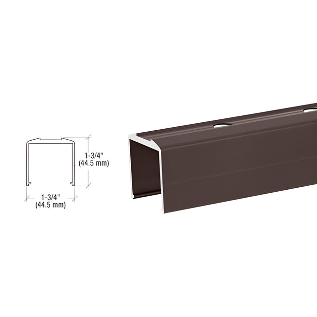 CRL Matte Bronze Pre-Punched Bottom Rail for Pickets