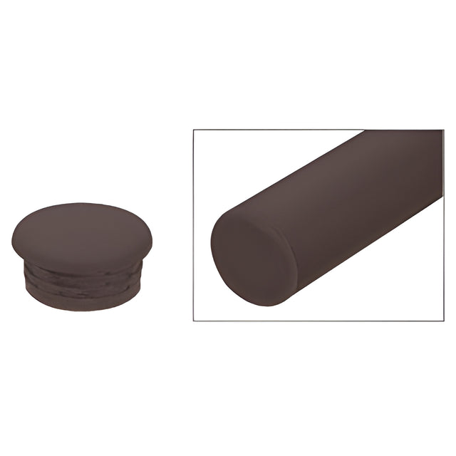 CRL Matte Bronze Quick Connect Color Match End Cap for 1-1/2" Diameter Tubing