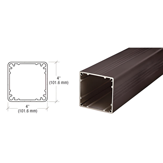 CRL Matte Bronze Standard 4" x 4" Square 42" Long Post