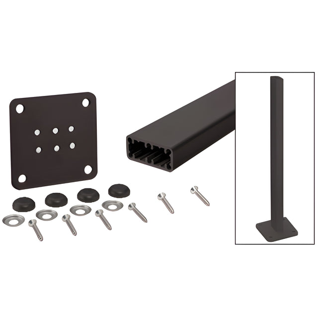 CRL Matte Bronze Trim-Line 42" Surface Mount Post Kit