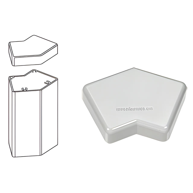 CRL Metallic Silver 100 Series 135 Degree Post Cap