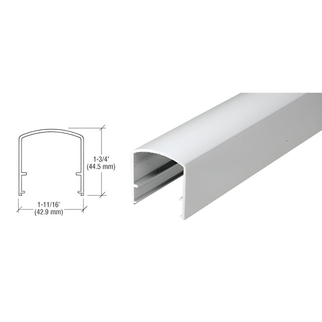 CRL Metallic Silver 200, 300, 350 and 400 Series 241" Long Horizontal Mid-Rail