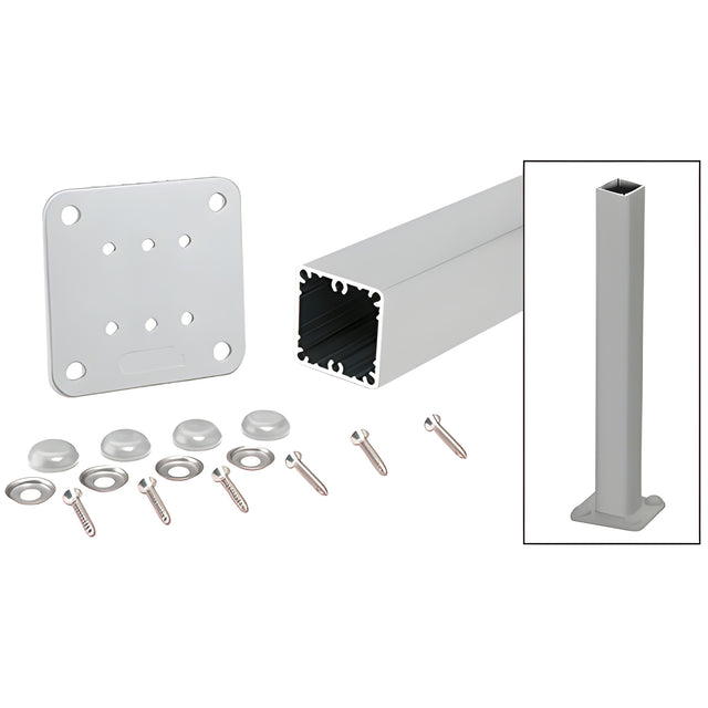 CRL Metallic Silver 200, 300, 350, and 400 Series 36" Surface Mount Post Kit