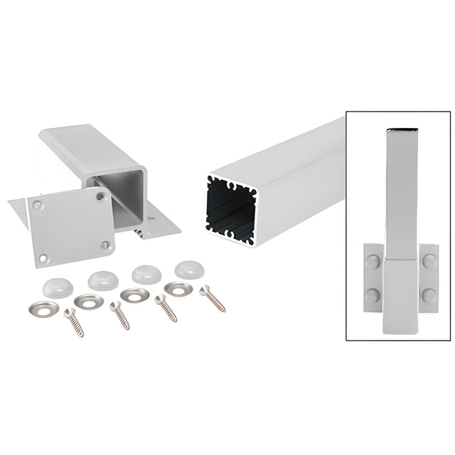 CRL Metallic Silver 200, 300, 350, and 400 Series 48" Fascia Mount Post Kit