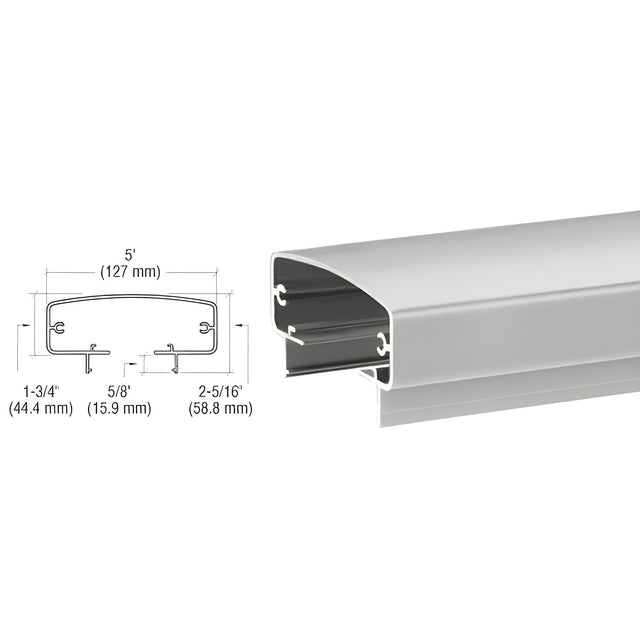 CRL Metallic Silver 400 Series 241" Top Rail
